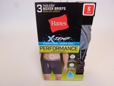 Hanes Men's Plus Size X-Temp Performance Stretch Mesh Boxer Brief Small 28"-30"