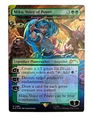 MTG | Miku, Voice of Power / Freyalise, Llanowar's Fury | Foil | NM | EN