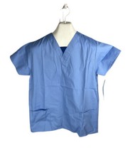 New Fundamentals Scrub Top Solid Blue Size XS Free US Shipping
