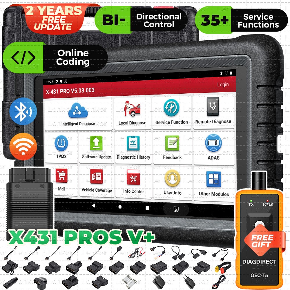 2024 LAUNCH X431 Pros V + Elite Bidirectional Car Diagnostic Scanner Key Coding