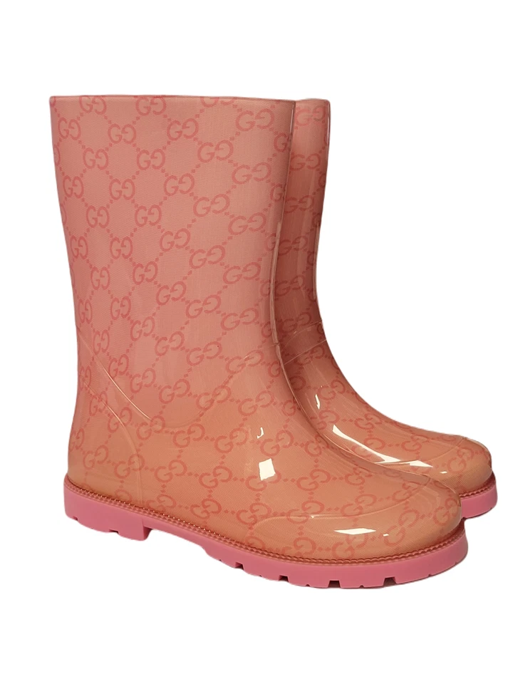 NUEVO EN CAJA Nuevas Botas de Goma Gucci Niños GG Supreme Rosa Tallas 33 EE. UU. 2 Foto 2 de 4