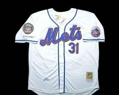 応援グッズ Mets PIAZZA Mike Piazza New York Mets Jersey 2001Throwback Stitched 9-11