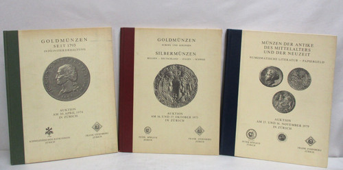 3 Frank Sternberg Zurich Auction Catalogs Gold Silver Coins Munzen Middle Ages