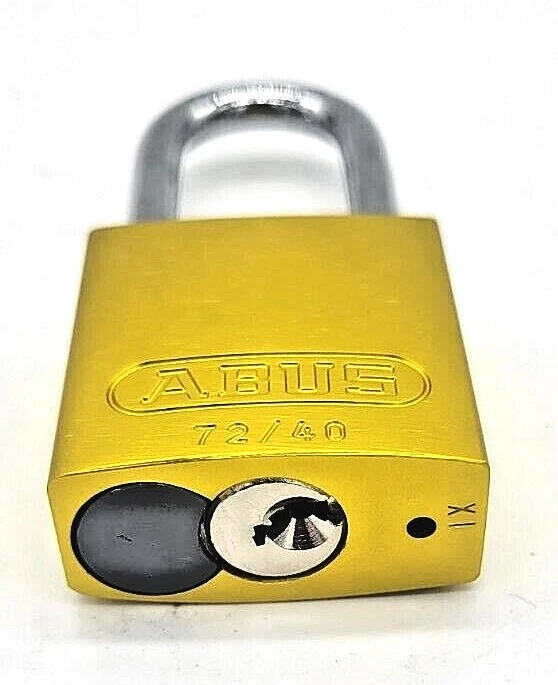LOT OF 2 BRADY 105904 72/40HB40 Yellow Abus Aluminum Padlock Titalium Lock Body - Image 3 of 4