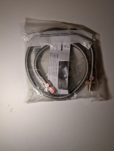 Gas Dryer Installation Kit 46" Stainless Steel Connector w/ Fittings & Tape - Picture 2 of 2