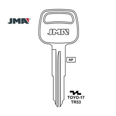 JMA Uncut Key Blank Fits for Toyota - TR53 - TOYO-17 (10 Pack)