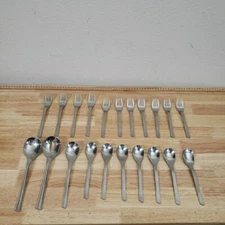 Reed & Barton Silverware 21 Pieces Forks Spoons Stainless Replacements Korea