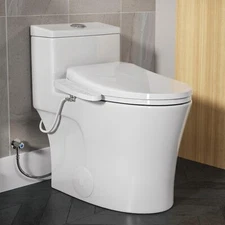 One Piece Toilet with Smart Bidet Seat, Elongated ADA Height  with Heated Seat