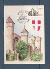 carte 1er jour  chateau de Ripaille 74 Thonon les Bains    1982