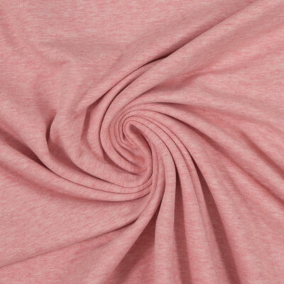 0,5 m Eike Sweat melange rosa (1432), gerauht (14,90 EUR/m)
