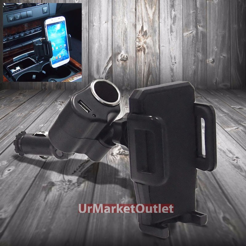 Car/SUV Universal Mount Holder+USB+Cigarette Outlet for Sony Mobile/Cell  Phone