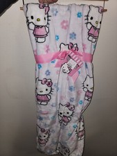 New Hello Kitty Spring Throw Pink Blue Lavender Flowers 50in x 70in