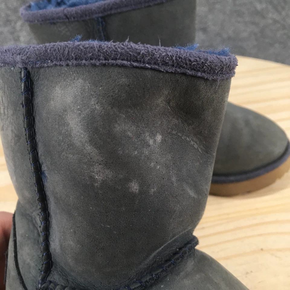 Botas UGG Niños 9 Clásicas Mini Azul Oveja Pull On Tobillo Top SN 101964 Foto 4 de 4