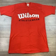 Vintage WILSON Athletic Wear Shirt Men’s Large Tall LT Red Classic 80s Graphic