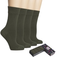 Women's Dress Socks, BAMBOO, SMALL  MEDIUM, High Quality 200 Thread ,4 Pair