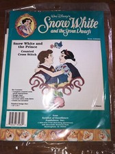 Disney "SNOW WHITE AND THE PRINCE" Seven Dwarfs cross stitch kit 35080 New