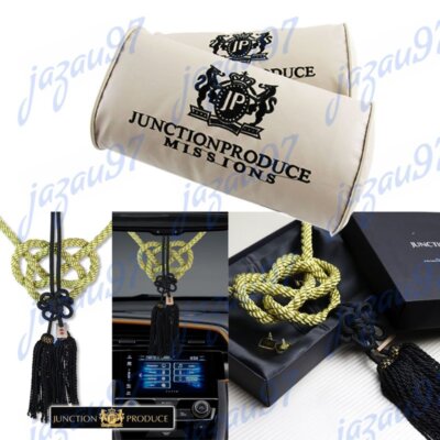 VIP Car Neck Pillow Headrest + GB Charm & Kin Tsuna Rope Combo (3-Piece Set)
