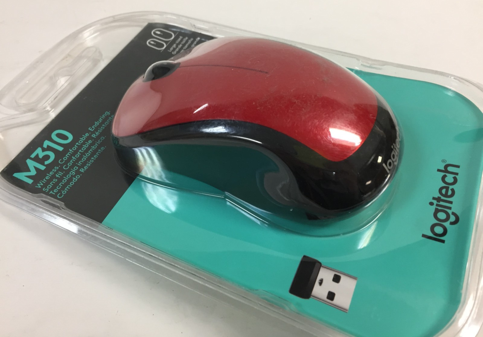 как выглядит NEW Logitech M310 Wireless Mouse w/Ambidextrous Design in Flame Red Gloss фото