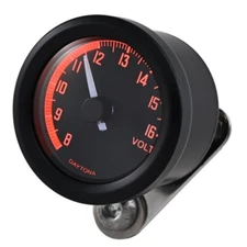 Voltmeter "Velona" analog | black | Ø 48 mm | 8.0 - 16.0V