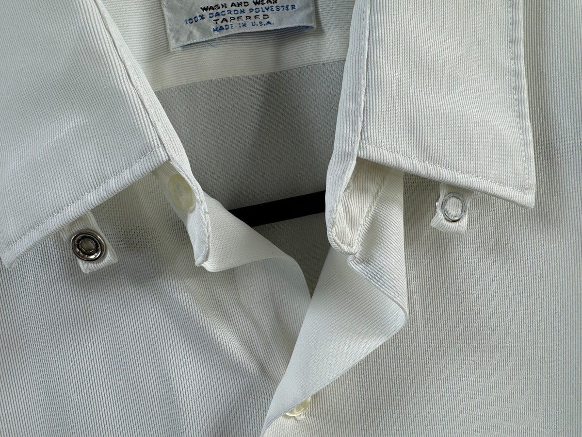 Vintage Arrow Shirt Mens Large 22x30 White Dectone Button Chin