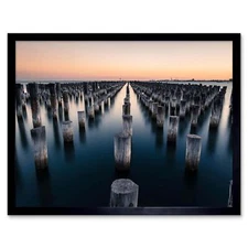 Mesureur Princes Pier Melbourne Australia 12X16 Inch Framed Art Print
