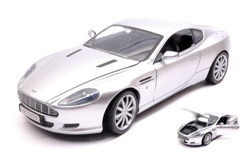 MODELLINO AUTO STATICO DIECAST MOTORMAX ASTON MARTIN DB9 2005 SILVER SCALA 1/18 - Foto 4 di 5
