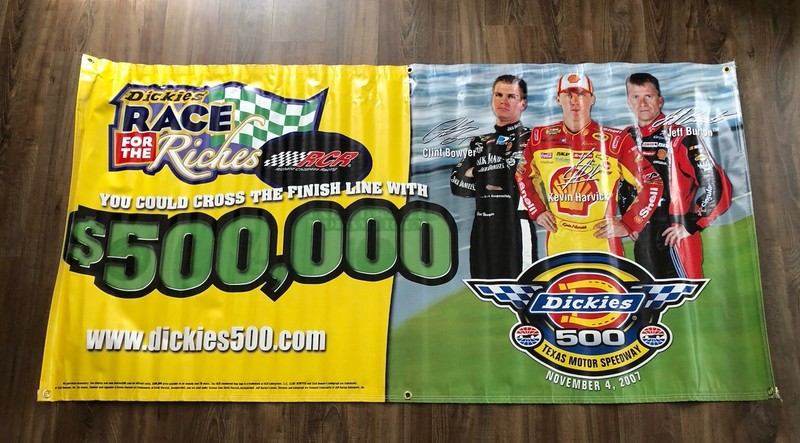 RARE VINTAGE NASCAR  Dickies Texas Motor Speedway Advertisement Banner Vinyl