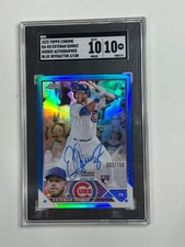 2023 Topps Chrome Esteban Quiroz Blue Refractor Rookie Auto RC 3/150 Cubs SGC 10