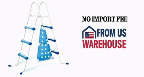 Set of 2 - 42" LADDER WITH BARRIER FOR FRAME POOL (097-020008) (CLEARANCE ITEM)