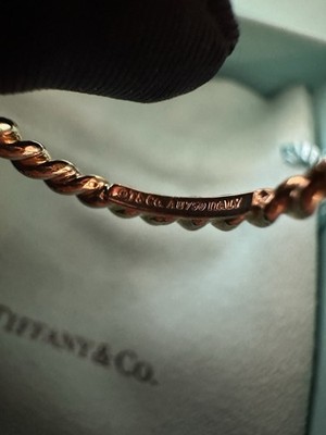 Vintage Tiffany & Co. 18k Yellow Gold Twisted Rope Band Ring Size