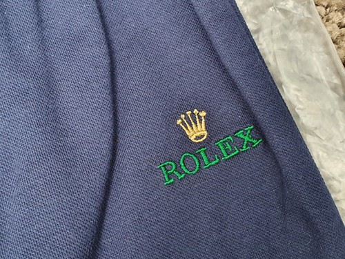 Rolex XLarge AD Hombres Camisas Bordadas AZUL MARINO 95% Algodón XL Nuevo en BOLSO - Imagen 5 de 10