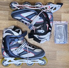 Pattini a rotelle da uomo taglia UK 10,5 FILA Helix 46 alluminio usati pochissimo