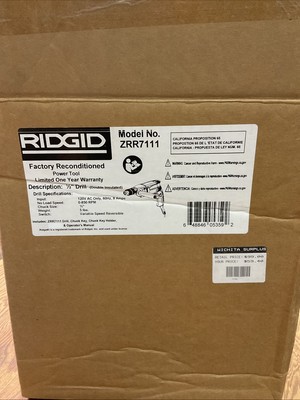 RIDGID Factory Reconditioned Power Tool 1/2  Drill ZRR7111