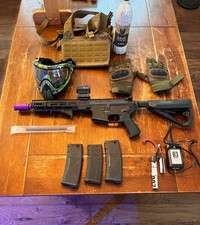 Airsoft kit,   Arcturus Tactical LWT MK-I CQB 10, and Dye i4 clear leans