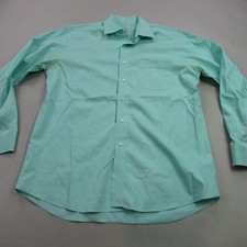 Tommy Bahama Shirt Mens 16 Long Sleeve Button Front Stripes Lightweight Green