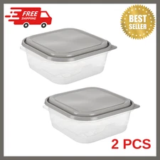 EveryWare Extra Large Square Food Storage Container, 2 Pack, BPA Free NEW!