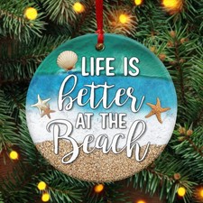 OASSIE Christmas Beach Gifts for Women Men - Ceramic Life