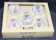 Steiff Mini-Porcellan-Set - Tea Set Teddy Clown Rose New Free Shipping