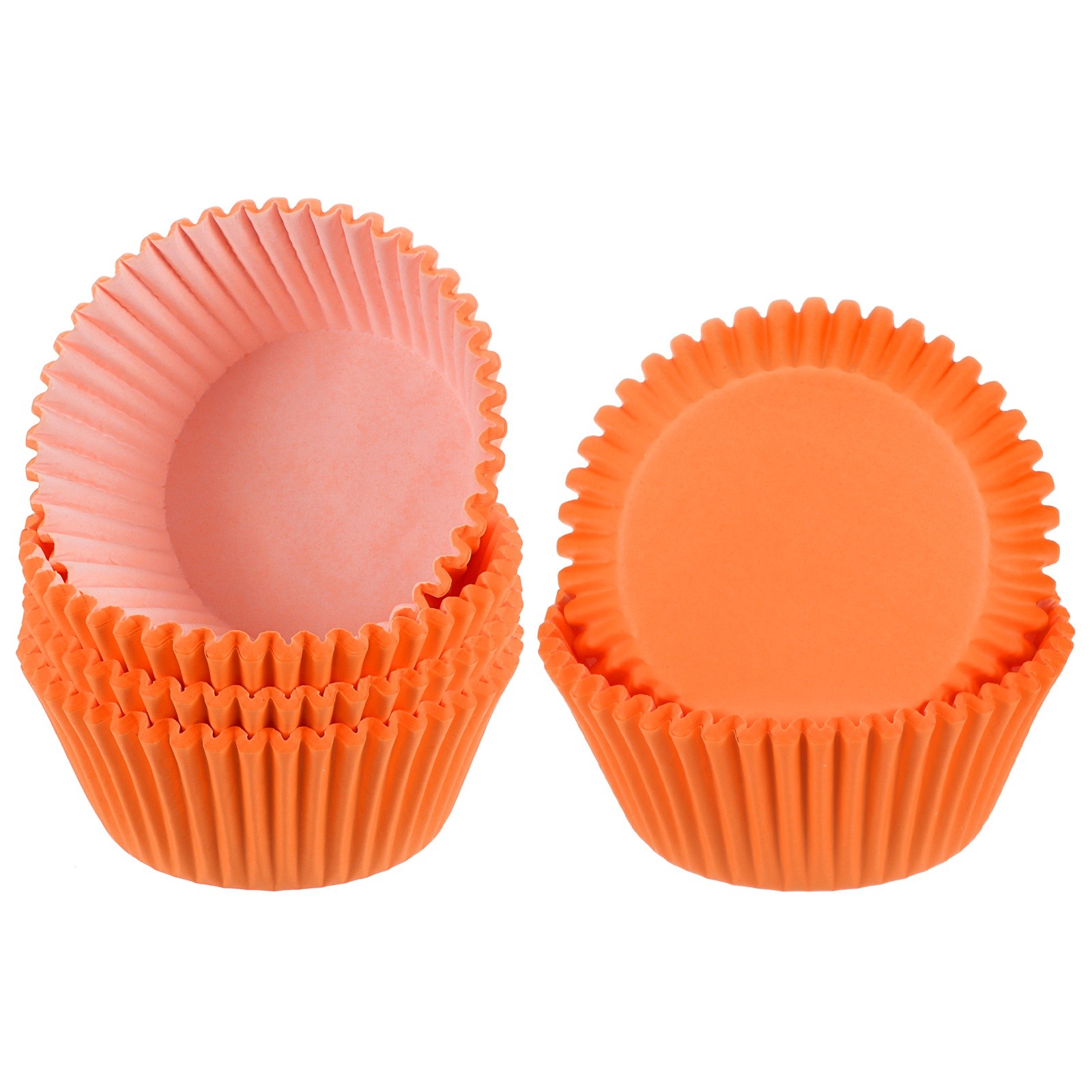 100-Pack Standard Cupcake Liners, Cupcake Wrappers for Wedding/Party[Orange]-image