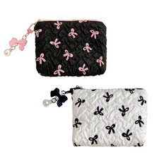 Small Cosmetic Bag,Cosmetic Bags for Women,Cute Bow Makeup Bag Travel Makeup ...
