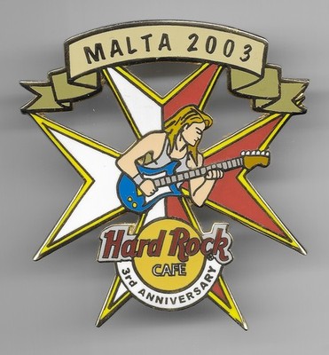 Hard Rock Cafe Malta 3rd Anniversary 2003 Official Pin Anstecker