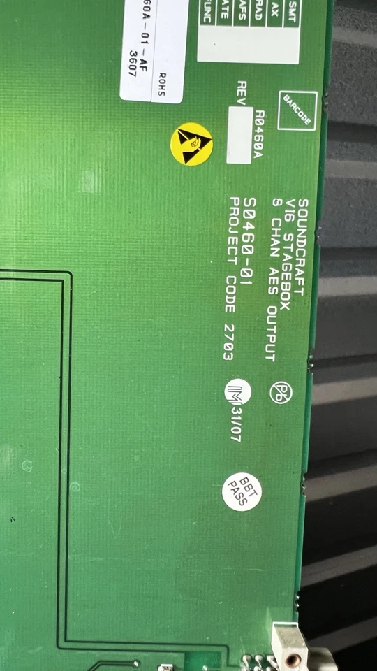 Soundcraft Vi6 Stagebox 8 canales salida AES S04060-01 código de proyecto 2703 Foto 4 de 4