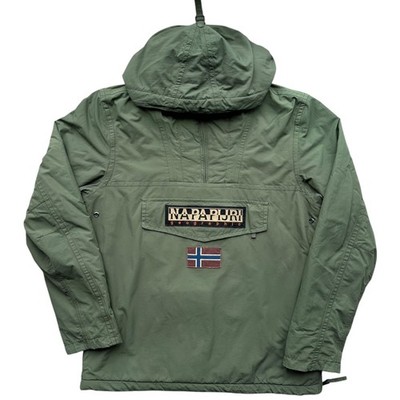 Napapijri Rainforest Herren Jacke Fleece gefüttert grün Anorak L