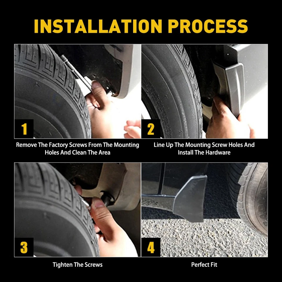 4/8x Guardabarros contra salpicaduras de coche para guardabarros Honda Accord sedán 4 puertas 2003-200 Foto 4 de 4