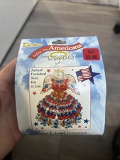 Darice 4" Safety Pin Birthstone Angel Kit Red White Blue USA 4th Of July