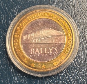 Bally's Las Vegas Casino $10 Silver Strike Limited Edition Token - Monorail