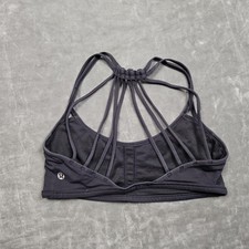 Lululemon Sports Bra Womens 4 Black Lattice S...