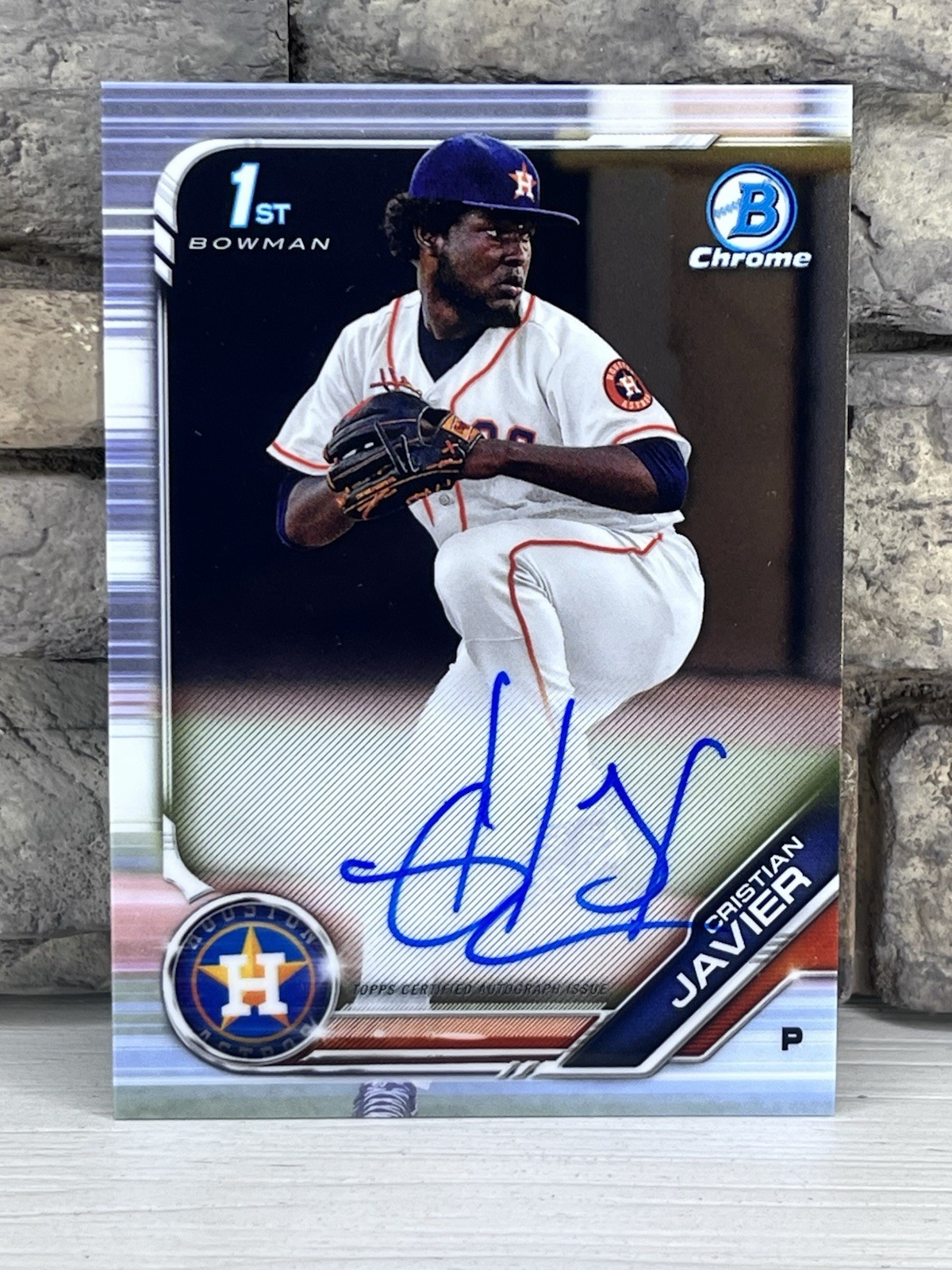2019 Bowman Chrome Cristian Javier AUTO 1st #CPA-CJ Astros