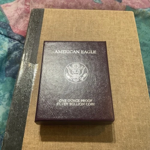 1986 S American Silver Eagle Choice Proof Bullion $1 Coin OGP COA