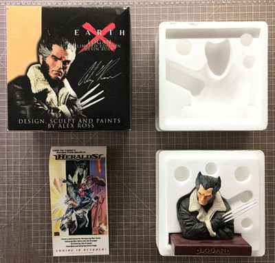 Earth X Logan Resin Bust Signed By Alex Ross X-Men Wolverine Marvel - Open Box